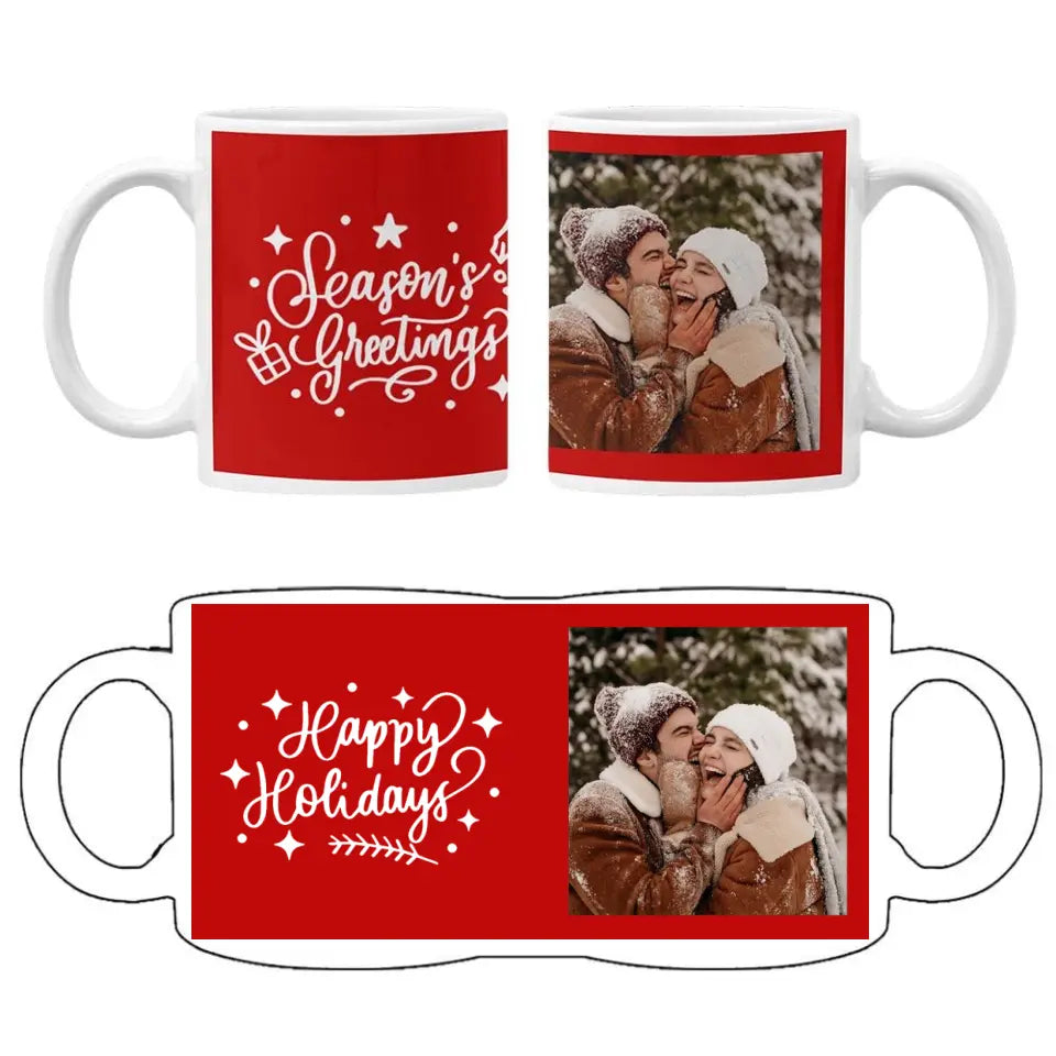 Egyedi képes ajándék bögre Merry Christmas felirattal