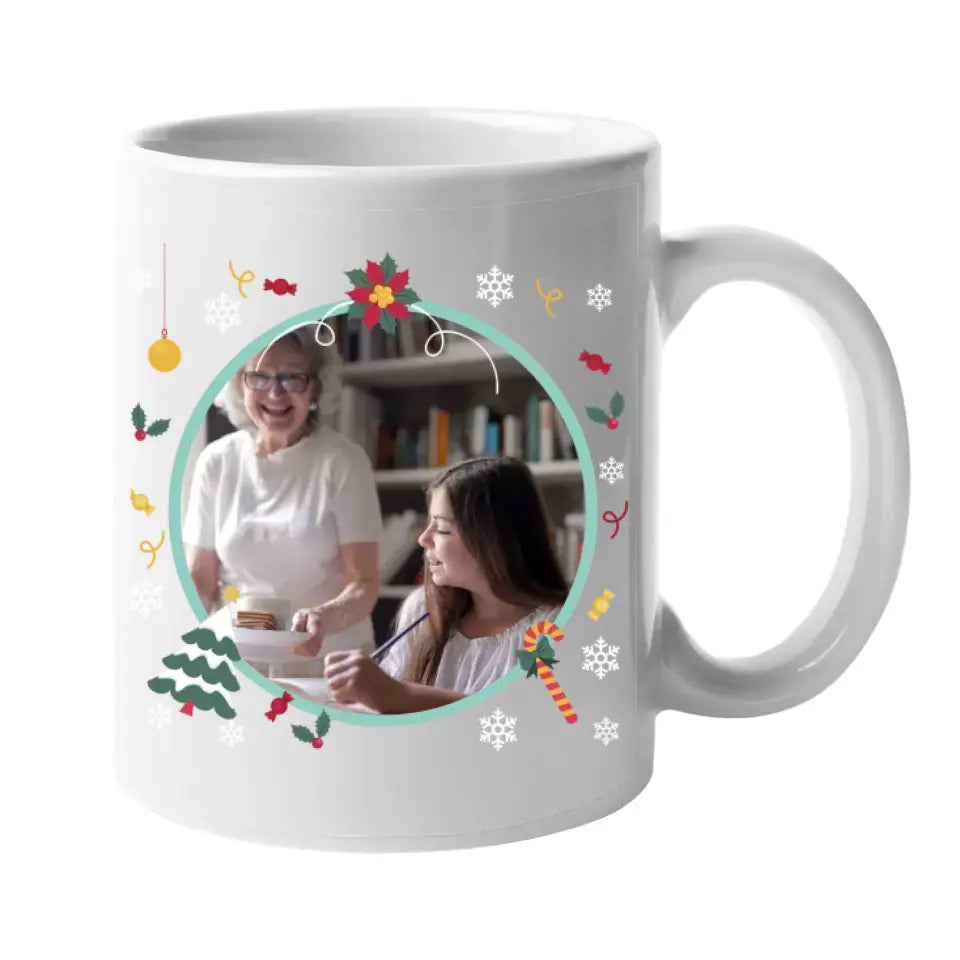 Karácsonyi télapós bögre egyedi képpel