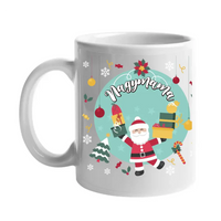 Karácsonyi télapós bögre egyedi képpel