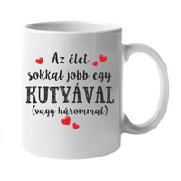 Kutyás karácsonyi bögre pároknak két kutyával