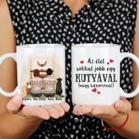 Kutyás karácsonyi bögre pároknak két kutyával