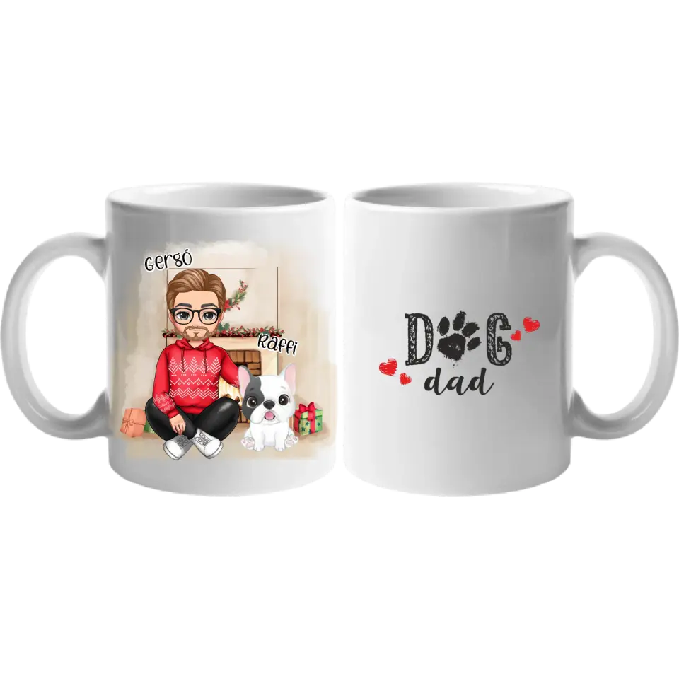 Karácsonyi cuki férfi gazdis bögre 