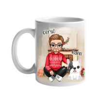 Karácsonyi cuki férfi gazdis bögre 