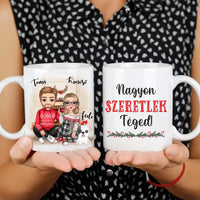 Karácsonyi cuki páros bögre kutyával