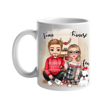 Karácsonyi cuki páros bögre kutyával