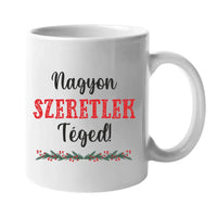 Karácsonyi cuki páros bögre kutyával