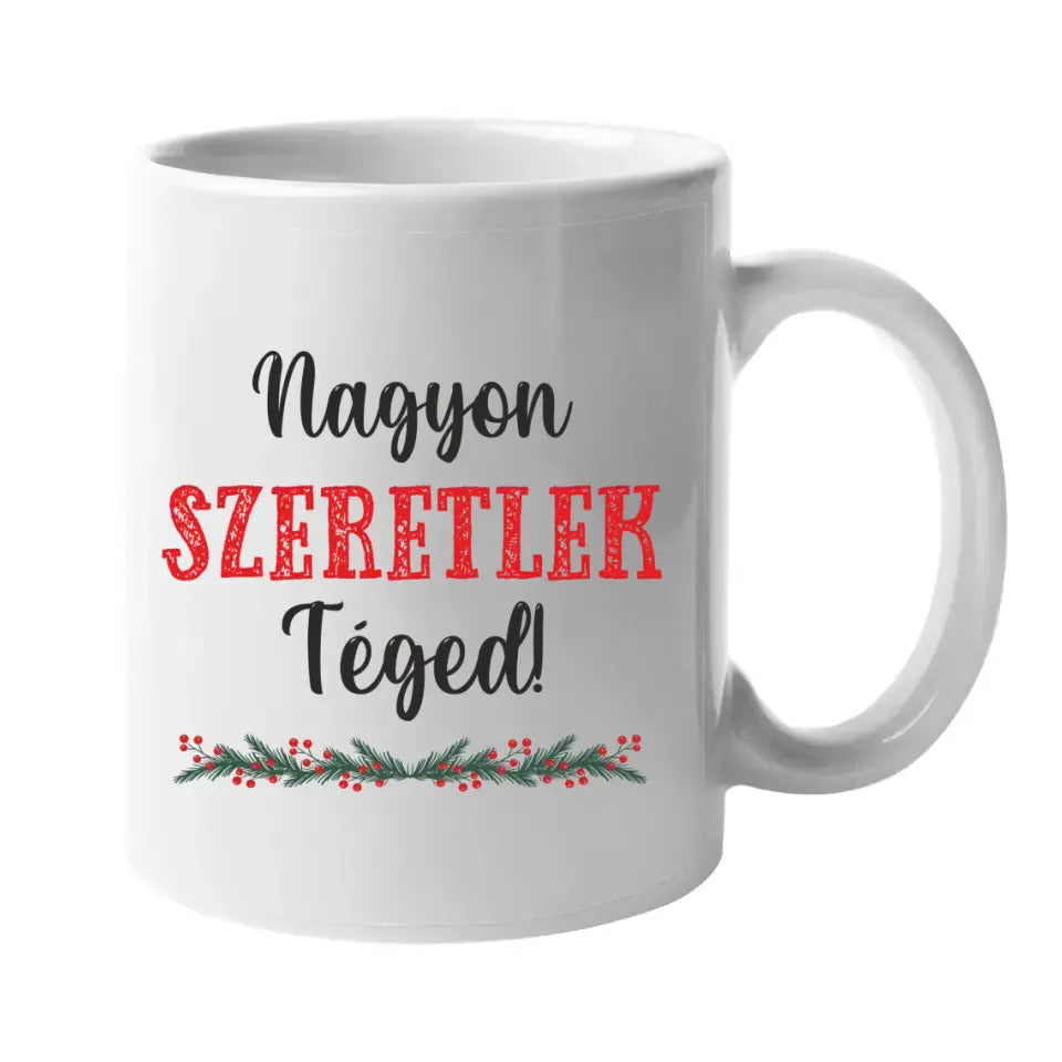 Karácsonyi cuki páros bögre kutyával