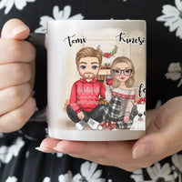 Karácsonyi cuki páros bögre kutyával