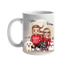 Karácsonyi cuki páros bögre 2 kutyával