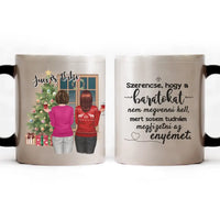 Karácsonyi legjobb barátnők háttal bögre