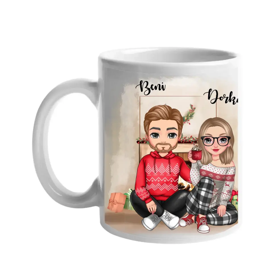 Karácsonyi cuki páros bögre