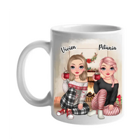 Karácsonyi cuki barátnős bögre