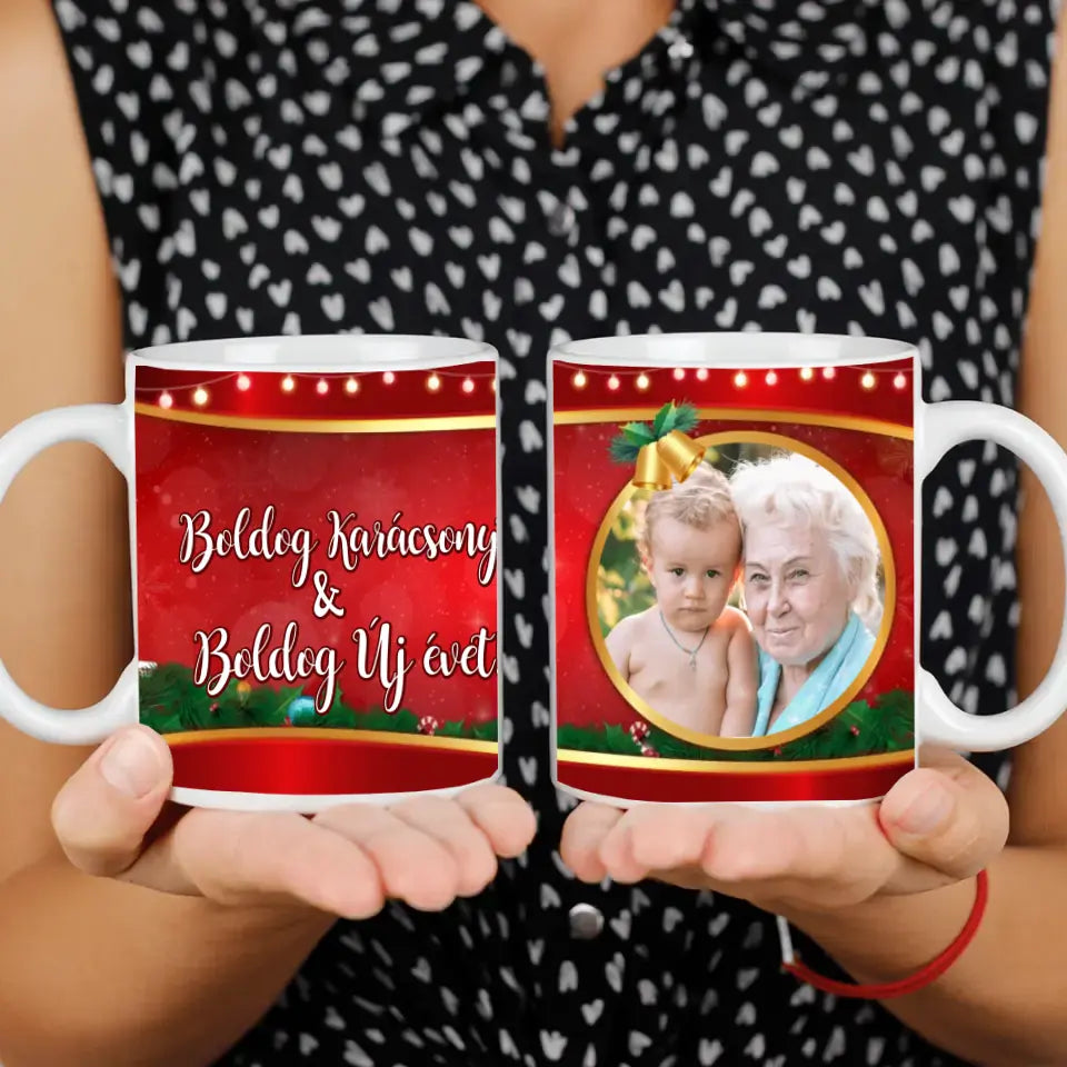 Képes ajándék karácsonyi bögre felirattal