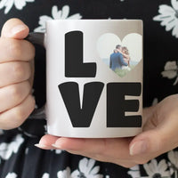 Love feliratos bögre egyedi fotóval