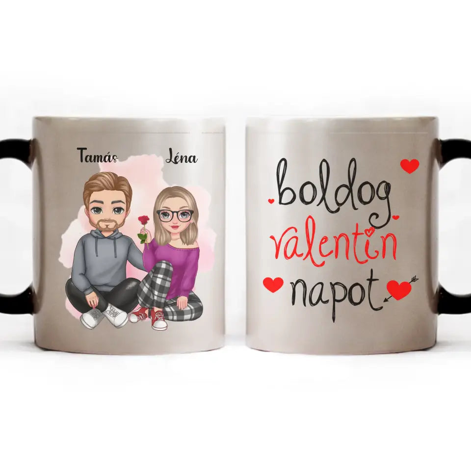 Valentin napi cuki páros bögre