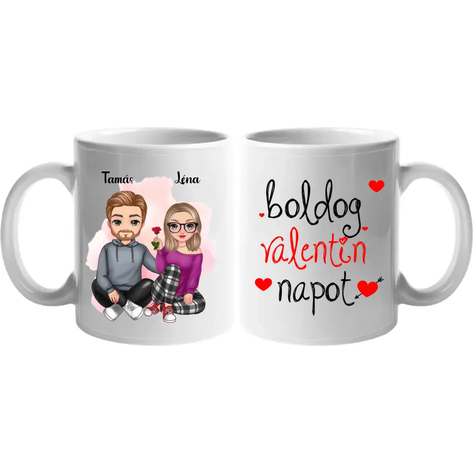 Valentin napi cuki páros bögre