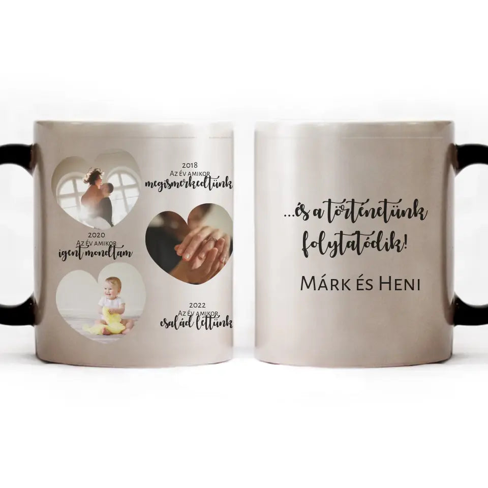 Egyedi képes mérföldkő bögre