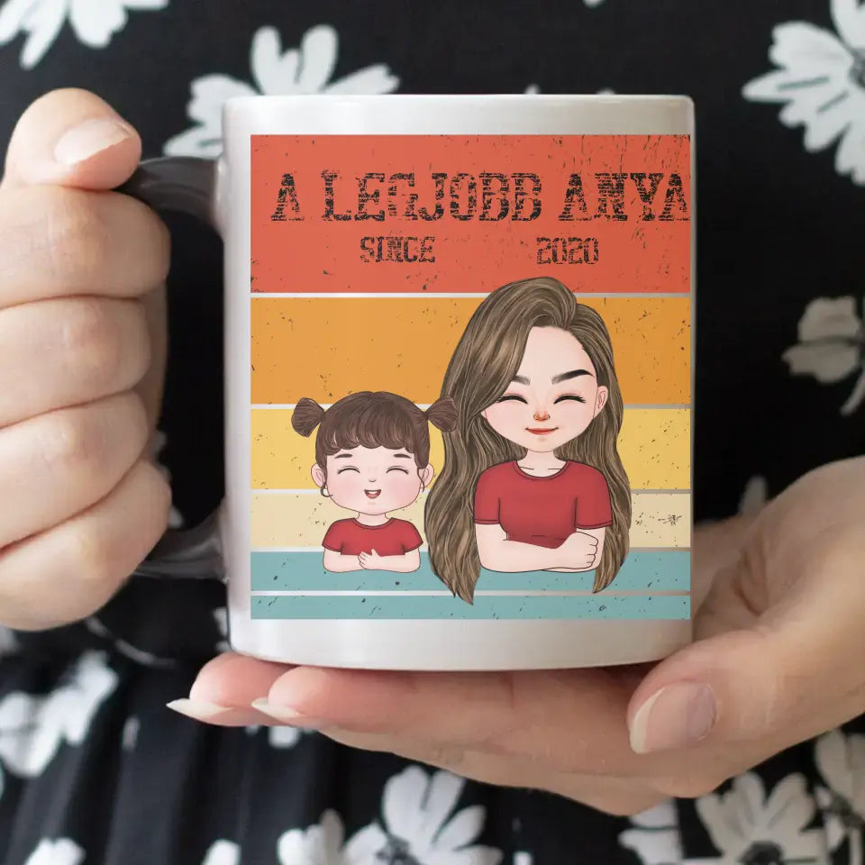 A legjobb Anya bögre szerkeszthető karakterekkel