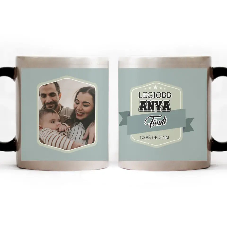 A legjobb Anya bögre egyedi képpel és névvel