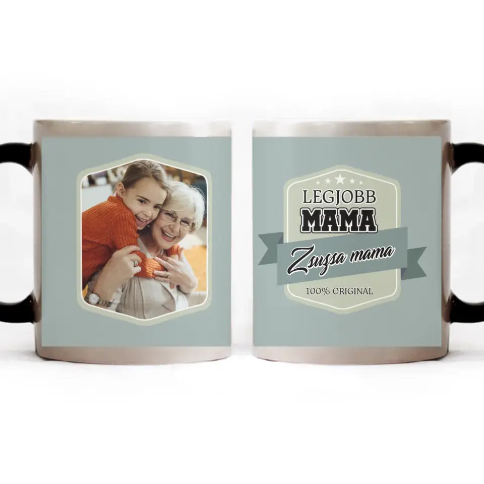 A legjobb Mama bögre egyedi képpel és névvel