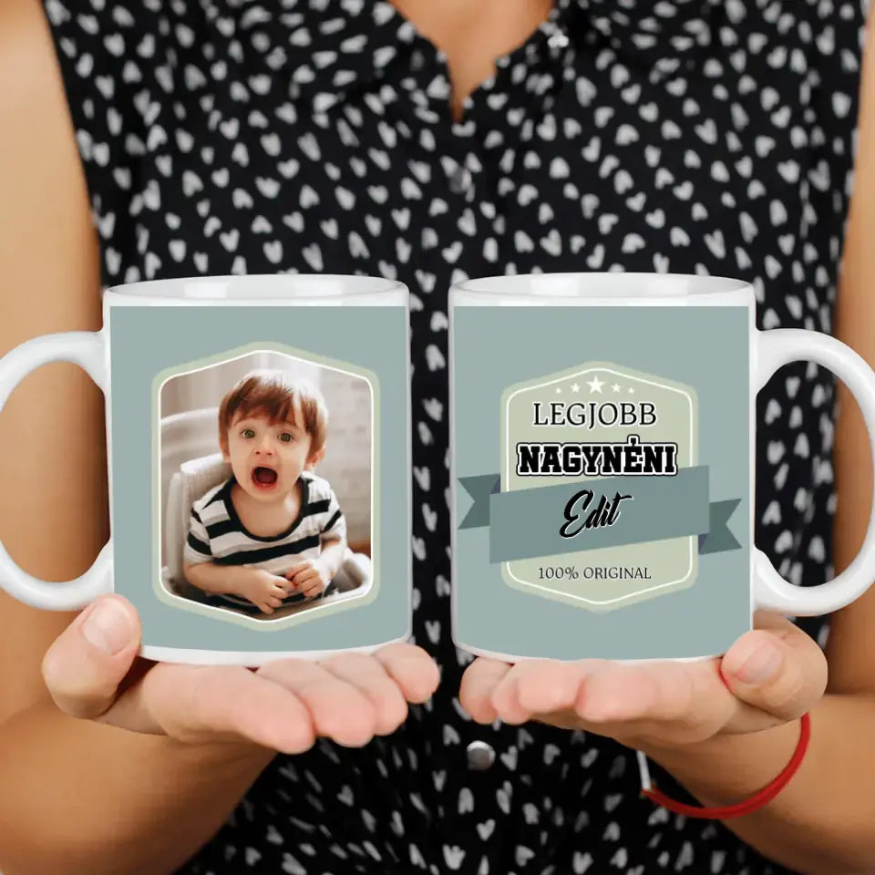  A legjobb Nagynéni bögre egyedi képpel és névvel