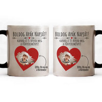 Vicces Apák napi fényképes ajándék Főnyeremény bögre