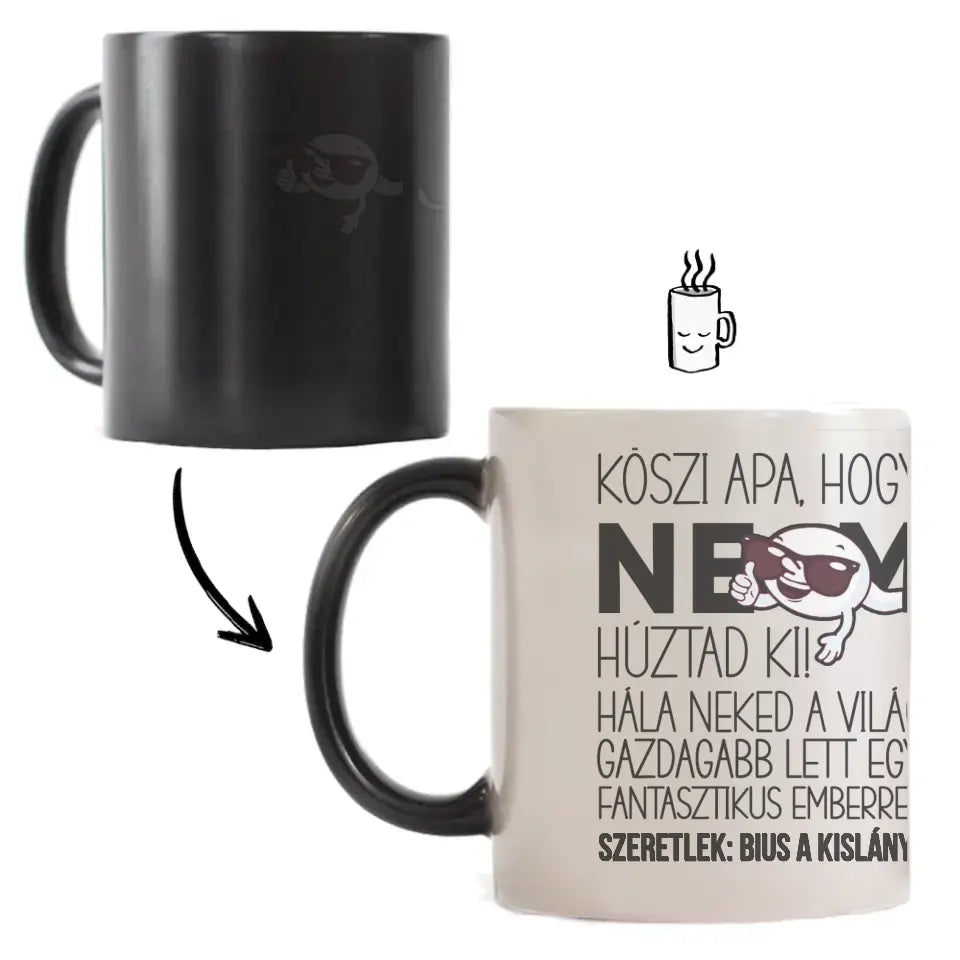 Vicces Apák napi ajándék bögre