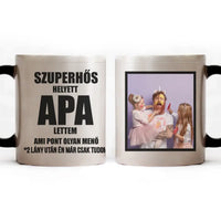 Szuperhős helyett Apa vicces Apák napi ajándék bögre