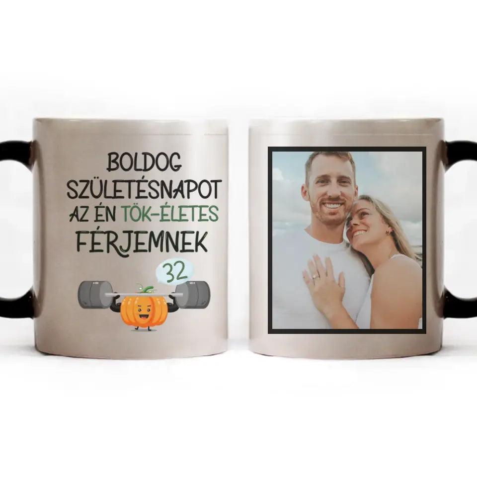 Tökéletes férj egyedi képes vicces szülinapi bögre