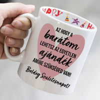 Az hogy a barátom lehetsz egyedi képes vicces szülinapi bögre