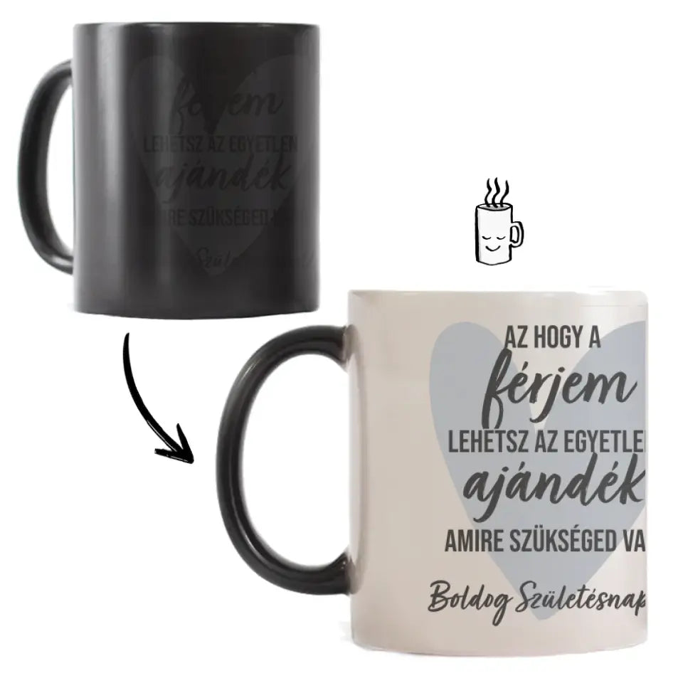 Az hogy a férjem lehetsz egyedi képes vicces szülinapi bögre