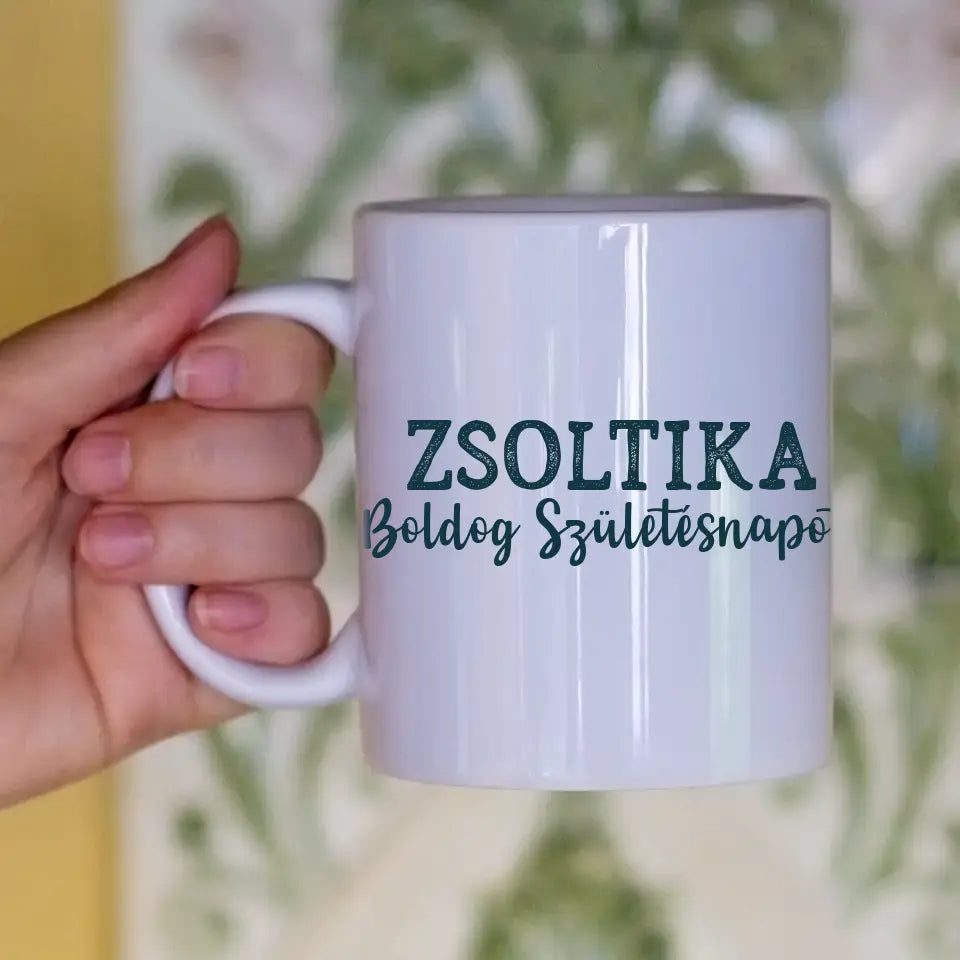 Egyedi képes focis szülinapi bögre gyerekeknek