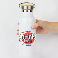 Bambusz fedeles egyedi kulacs felirattal és névvel - drink me