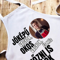 Vicces feliratos kötény nőknek egyedi fényképpel