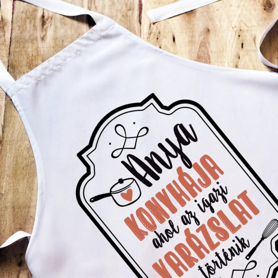 Anya konyhája egyedi ajándék kötény