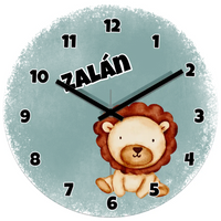 Festett hatású kisállatos ajándék falióra gyerekeknek