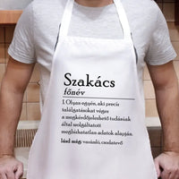 A szakács jelentése egyedi neves kötény