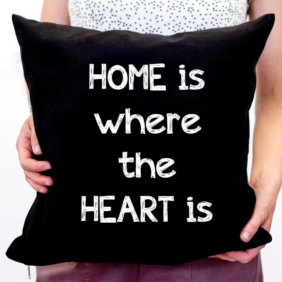 Egyedi feliratos fekete párna