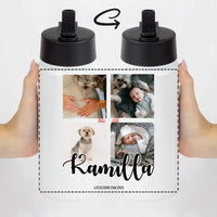 Szívószálas egyedi fényképes kulacs 4 képpel