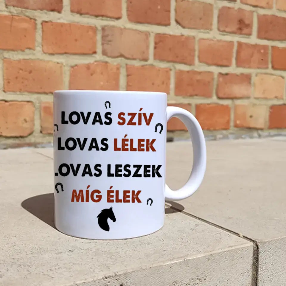 Lovas szív, lovas lélek bögre fényképpel