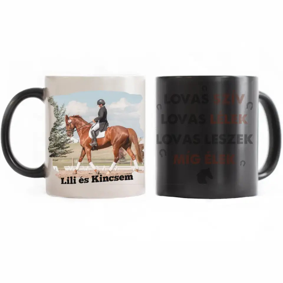 Lovas szív, lovas lélek bögre fényképpel