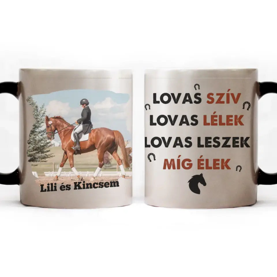 Lovas szív, lovas lélek bögre fényképpel