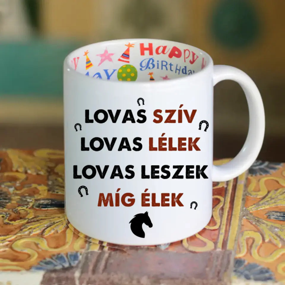 Lovas szív, lovas lélek bögre fényképpel