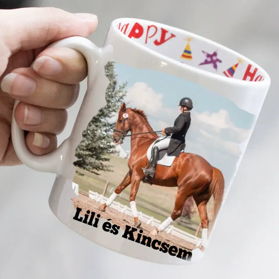 Lovas szív, lovas lélek bögre fényképpel