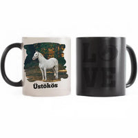 Egyedi fényképes lovas bögre love felirattal