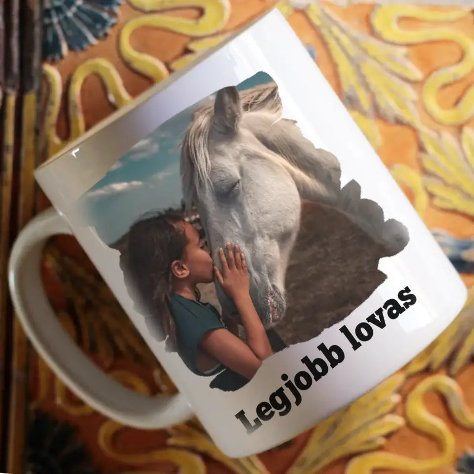 Unikornis lovas bögre egyedi képpel