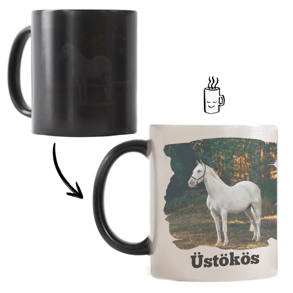 A második otthonom lovas bögre képpel