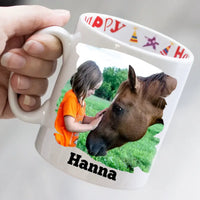 Lovak nélkül lehet élni, de... lovas bögre képpel