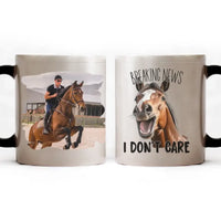 Vicces feliratos lovas bögre fényképpel