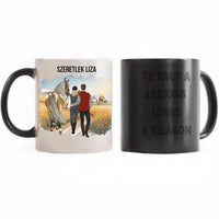 Választható karakteres egyedi karácsonyi ajándék bögre - cuki család